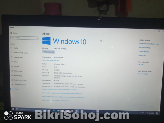 Hp lebtop 4gb ram 500 gb harddisc cor i5